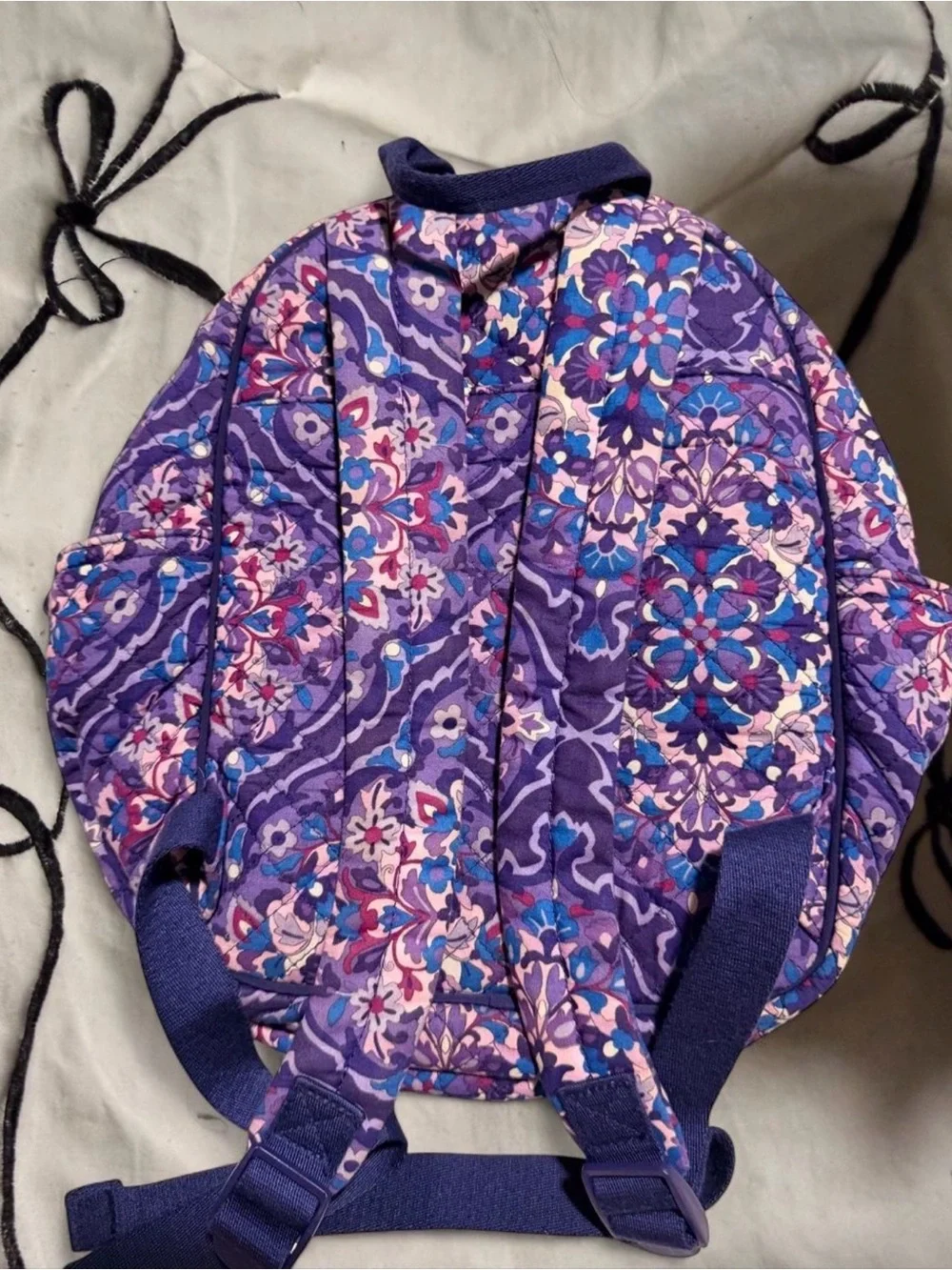 Vera Bradley Purple Floral Quilted Backpack